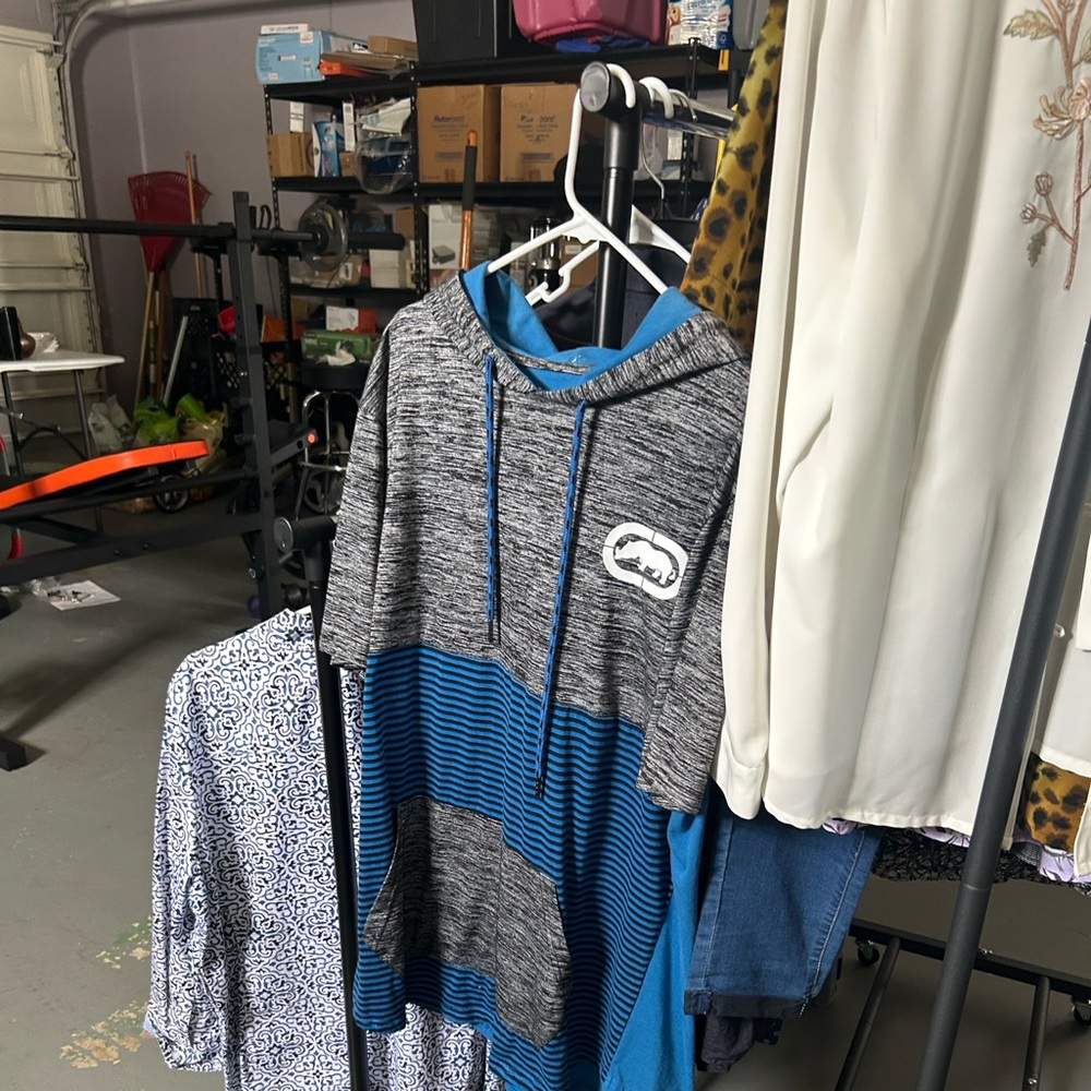 Ecko Unlimited Blue and Gray Sweatshirt